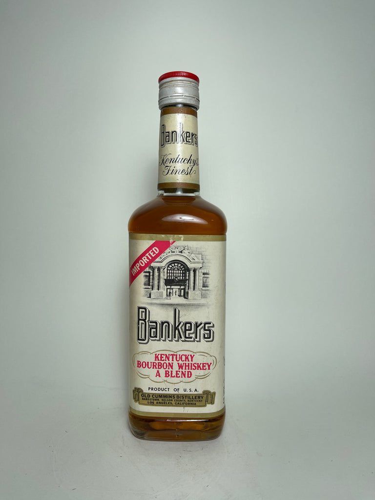 Old Cummins Bankers Kentucky Blended Bourbon Whiskey - 1970s (43%, 70cl)
