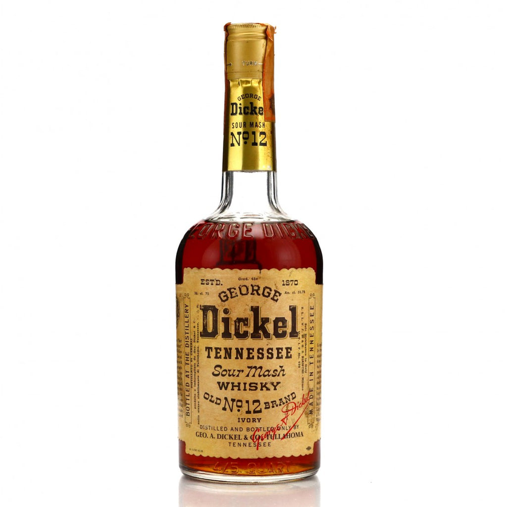 George Dickel Old No. 12 Brand Tennessee Sour Mash Whisky - Bottled pre-1964 (45%, 75.7cl)