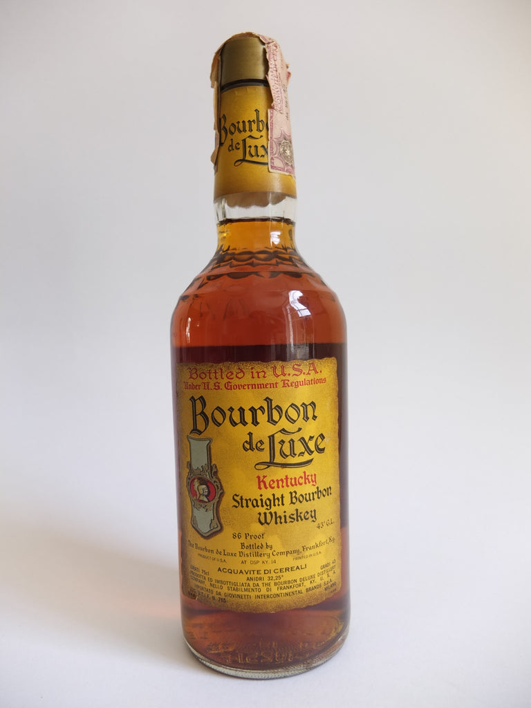 Bourbon de Luxe Kentucky Straight Bourbon Whiskey - 1970s (43%, 75.7cl)