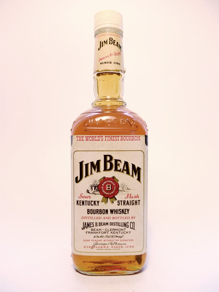 Jim Beam 4YO White Label Kentucky Straight Bourbon Whiskey - Bottled 1991 (40%, 75cl)