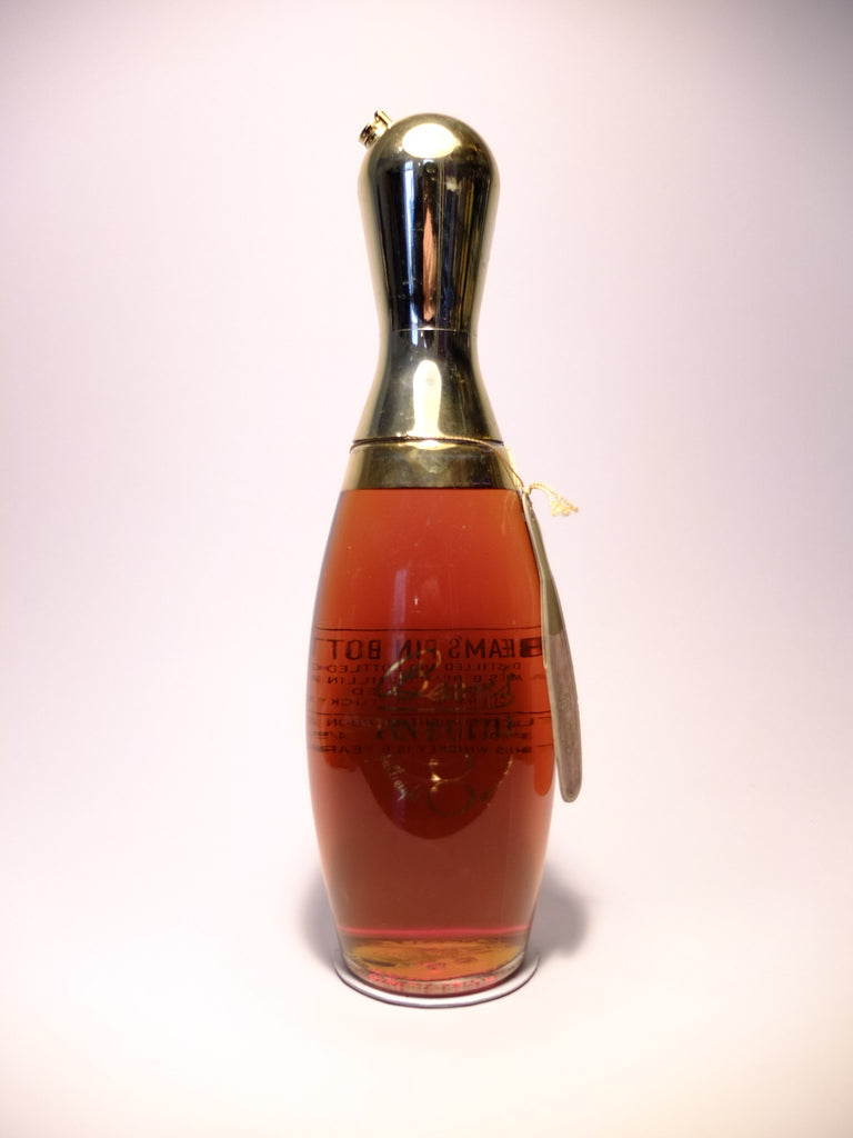 Beam's Pin Bottle 6YO Kentucky Straight Bourbon Whisky in Bowling Pin Decanter - 1960s (43%, 70cl)
