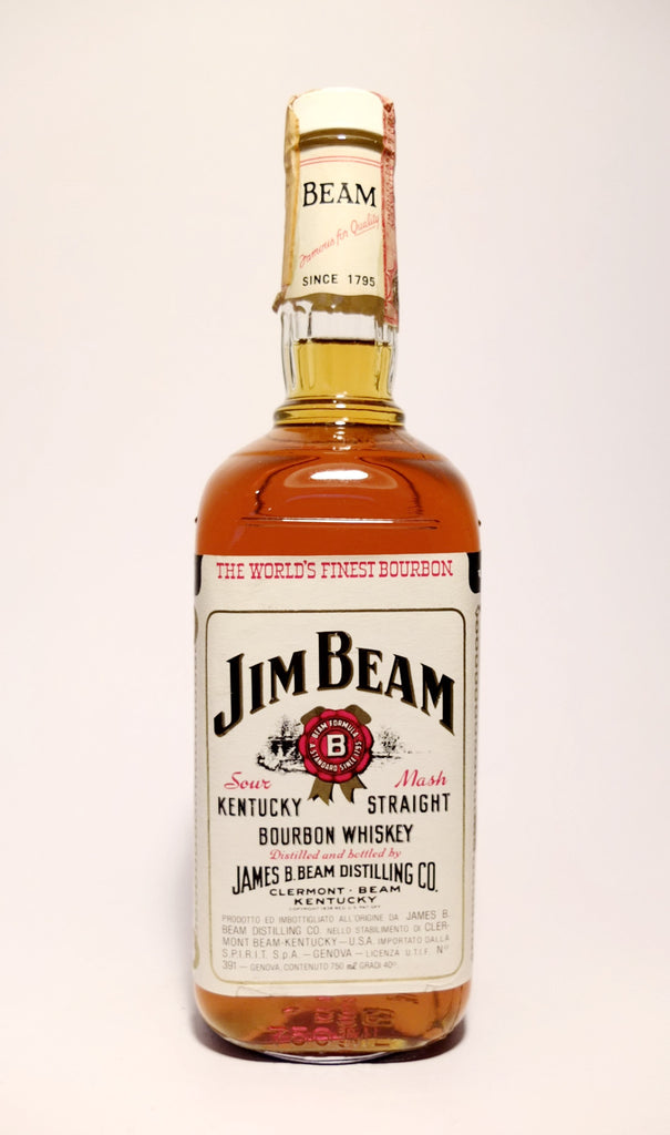 Jim Beam 4Y0 White Label Kentucky Straight Bourbon Whisky - 1979 (40%, 75cl)