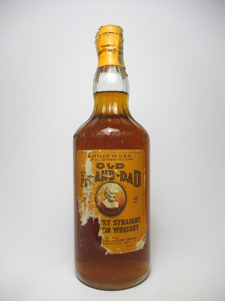 Old Grand-Dad Kentucky Straight Bourbon Whiskey - Bottled 1960 (43%,	94.6cl)