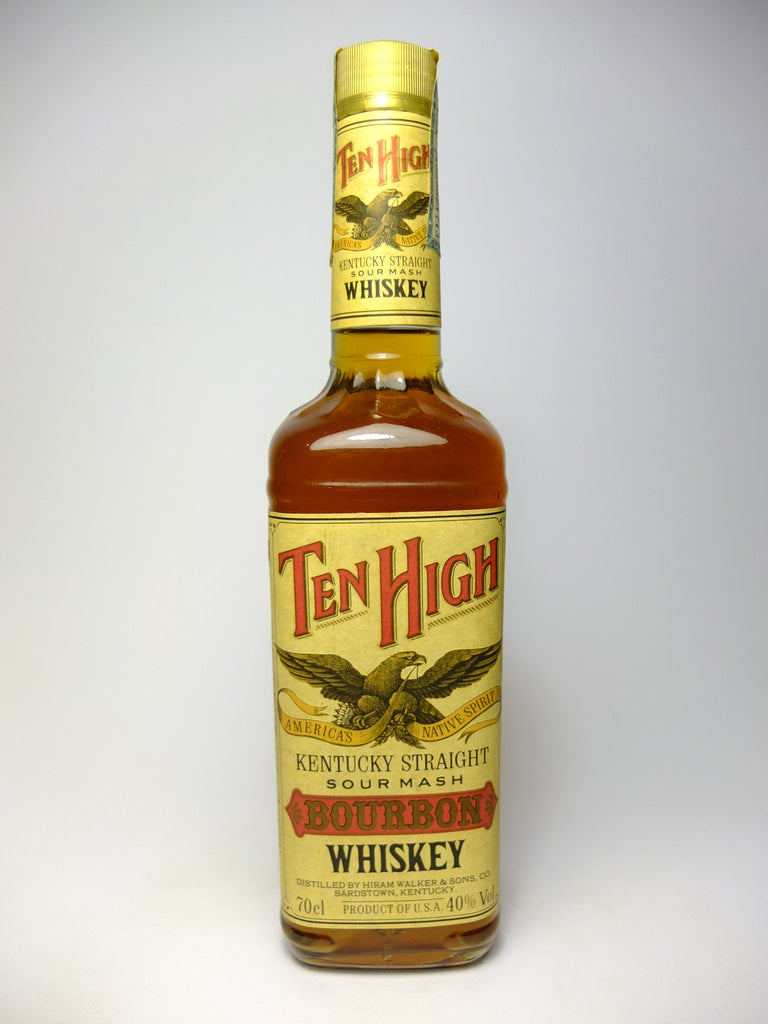Hiram Walker's Ten High Straight Bourbon Whiskey - Bottled 1990 (40%, 70cl)