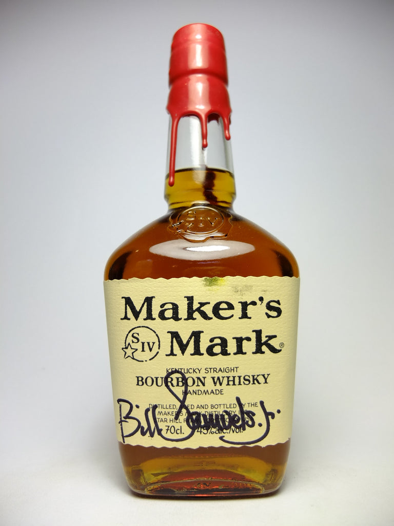 Maker's Mark Kentucky Straight Bourbon Whiskey, Signed by Master Distiller Bill Samuels Jr. - 2000s (45%, 70cl)