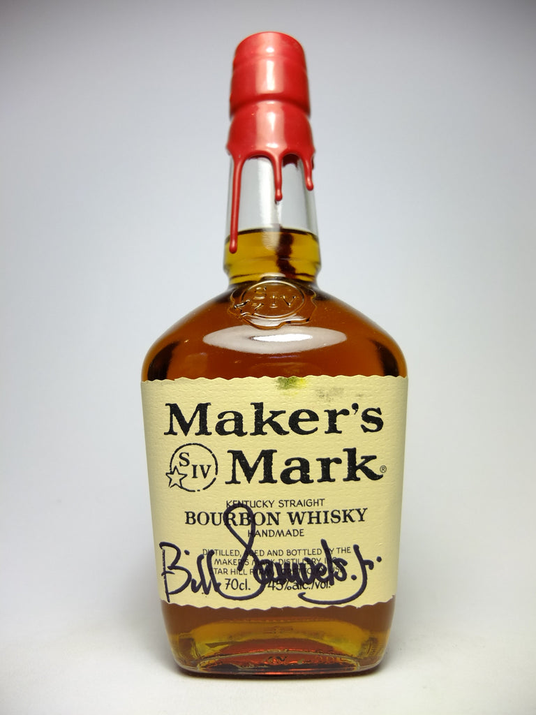 Maker's Mark Kentucky Straight Bourbon Whiskey, Signed by Master Distiller Bill Samuels Jr. - 2000s (45%, 70cl)