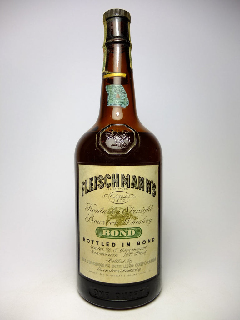 Fleischmann's (Bottled in Bond) Kentucky Straight Bourbon Whiskey - Distilled Fall 1937 / Bottled Spring 1942 ( 50%, 94.6cl	)