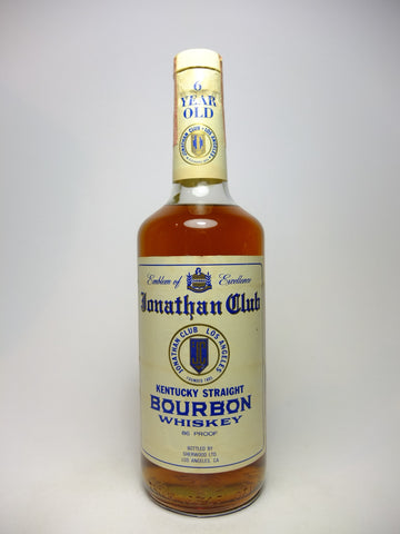 Jonathan Club (bottled by Sherwood Ltd. for Jonathan Club) 6YO Kentucky Straight Bourbon Whiskey - 1960s (43%, 75cl)