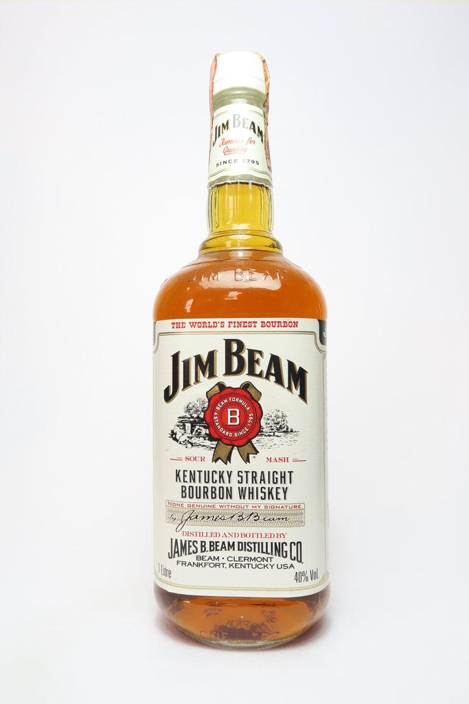 Jim Beam Kentucky 4YO White Label Straight Bourbon Whiskey - Distilled 1998 / Bottled 2002 (40%, 100cl)