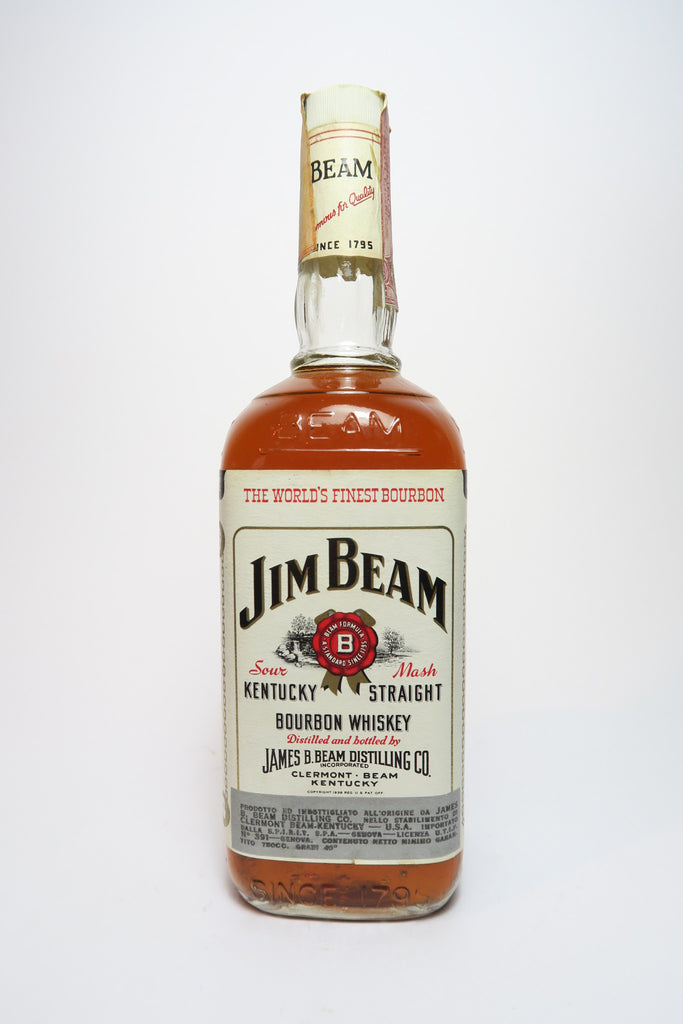 Jim Beam 4YO White Label Kentucky Straight Bourbon Whiskey - Distilled 1972, Bottled 1976 (40%, 75cl)