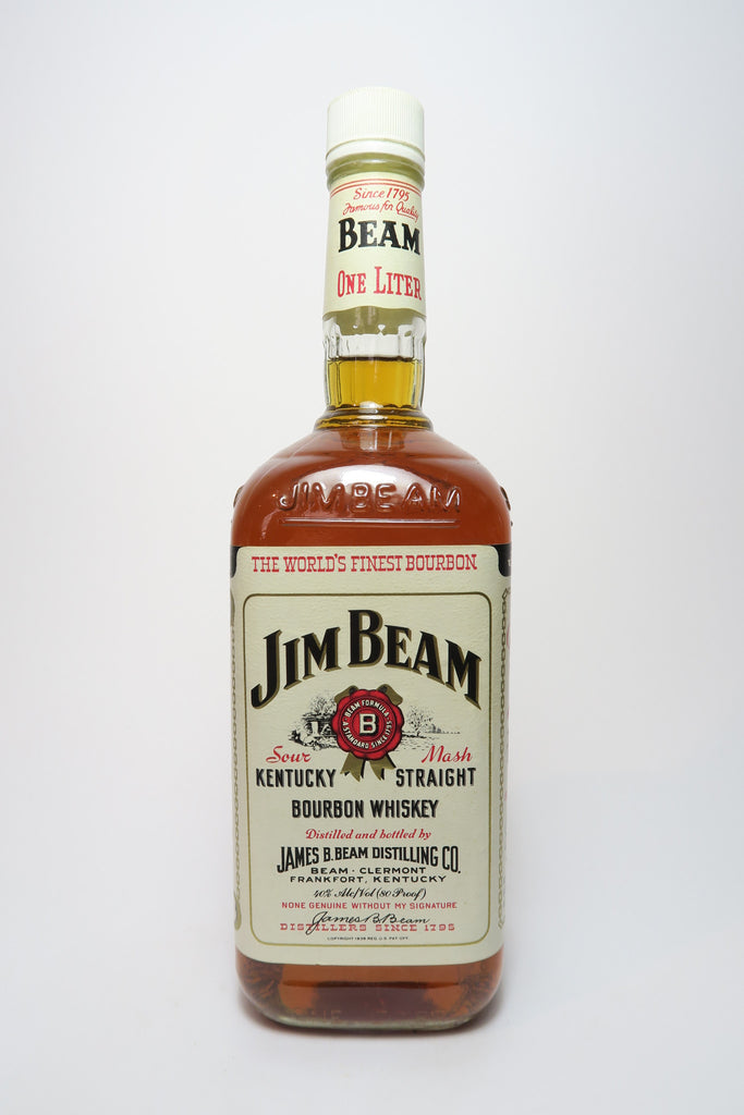 Jim Beam 4YO White Label Kentucky Straight Bourbon Whiskey - Distilled 1986 / Bottled 1990 (40%, 100cl)