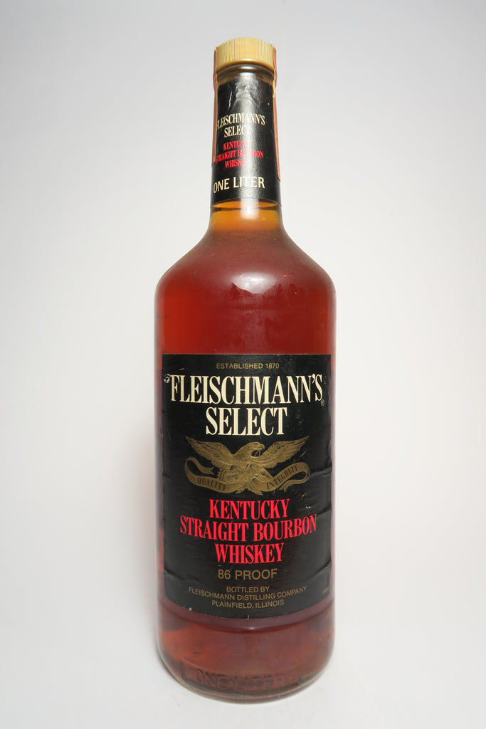 Fleischmann's Select Straight Bourbon Whiskey - 1980s (43%, 100cl)