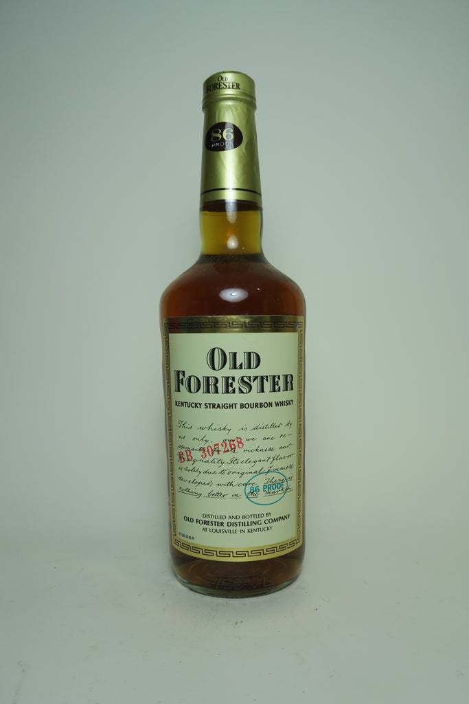 Old Forester 4YO Kentucky Straight Bourbon Whisky  - Distilled 1982 / Bottled 1986 (43%, 75cl)