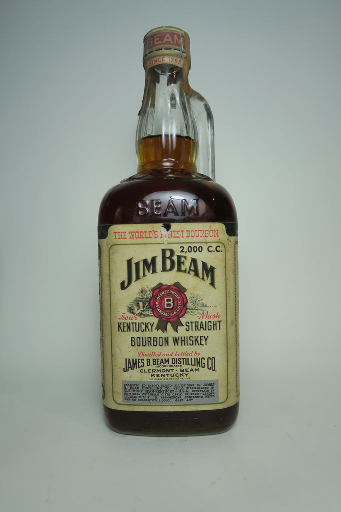 Kentucky Label White – Jim Bourbon Old Beam Whisky Spirits Company Straight 4YO - Distilled