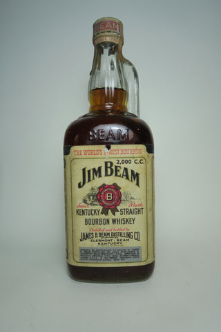 Jim Beam 4YO White Label Kentucky Straight Bourbon Whisky - Distilled 1965 / Bottled 1969 (43%, 200cl)