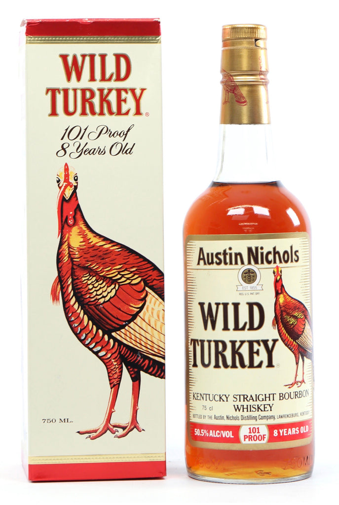Austin Nichols Wild Turkey 8YO Kentucky Straight Bourbon Whiskey - Distilled 1982 / Bottled 1990 (50.5%, 75cl)