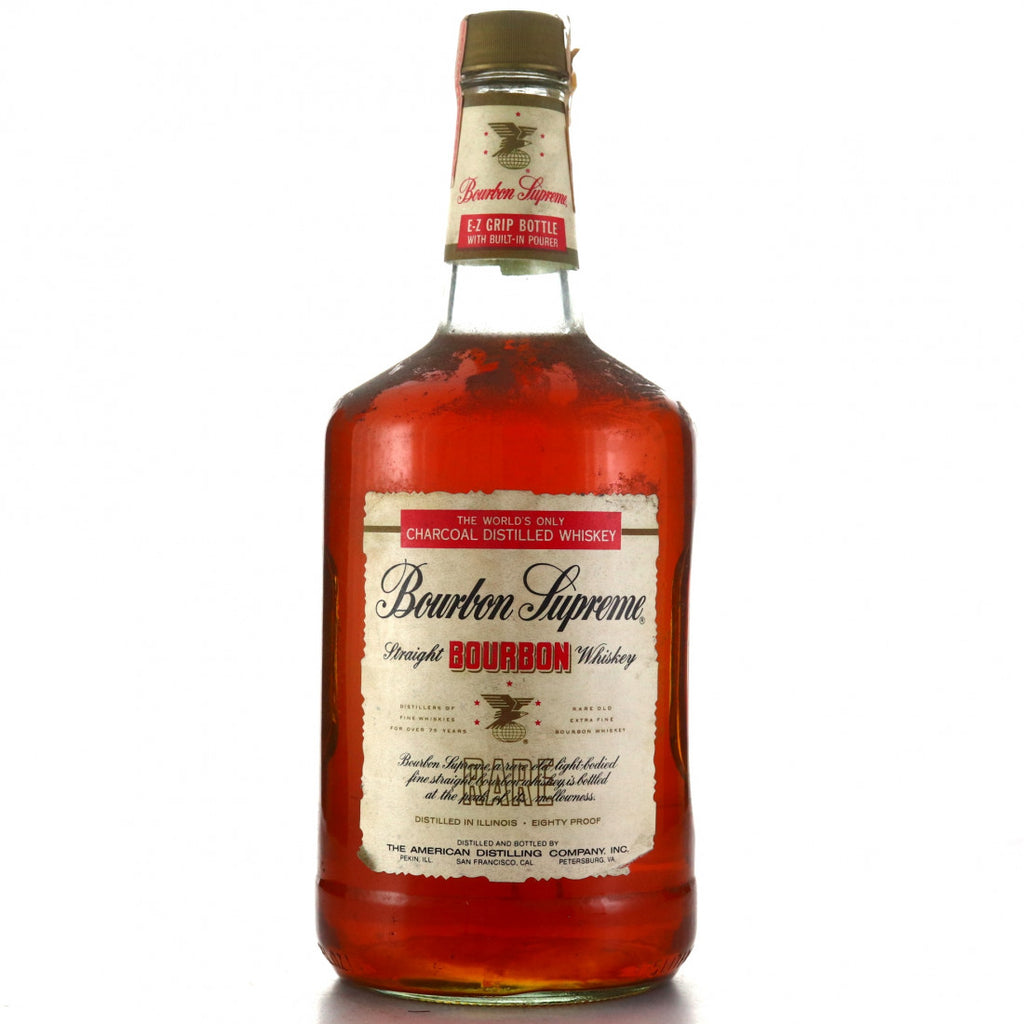 The American Distilling Co's Bourbon Supreme Illinois Straight Bourbon Whiskey - Bottled 1978 (40%, 175cl)
