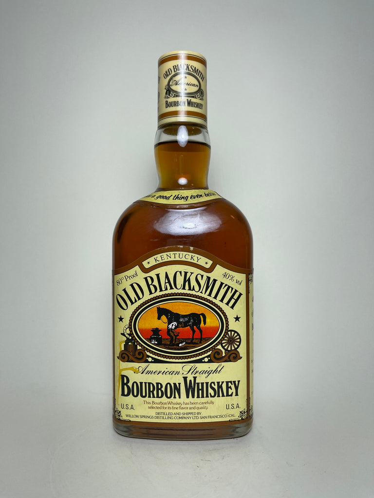 Willow Springs Old Blacksmith Kentucky Straight Bourbon Whiskey - 1980s (40%, 70cl)