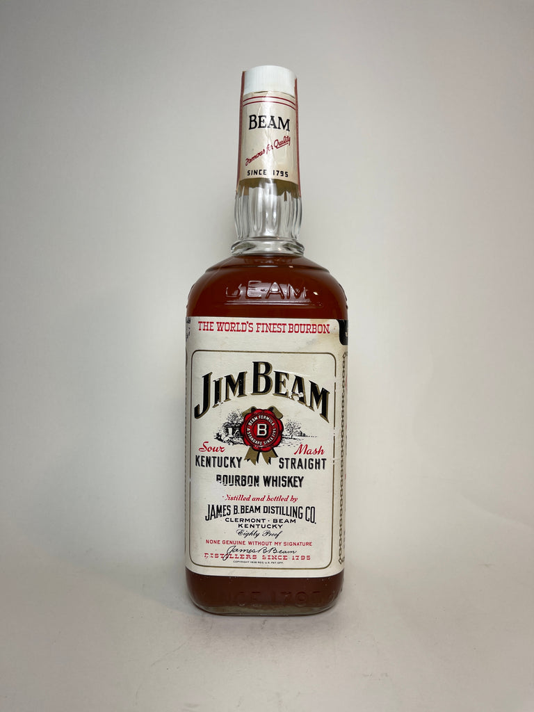 Spirits Distilled – Bourbon Straight White Beam Whiskey Old Label - Company Jim 4YO Kentucky