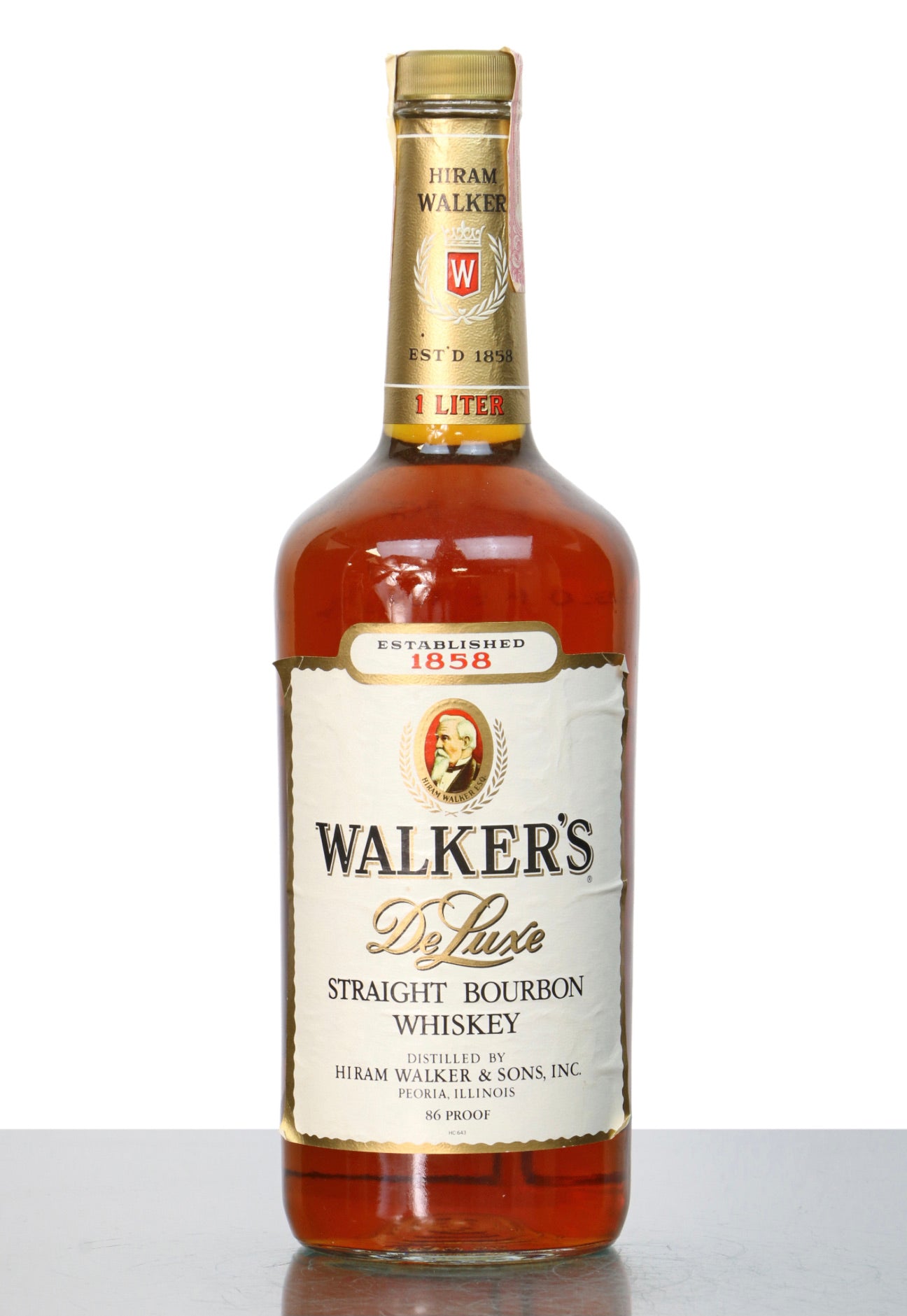 Hiram Walker & Son's DeLuxe Straight Bourbon Whisky