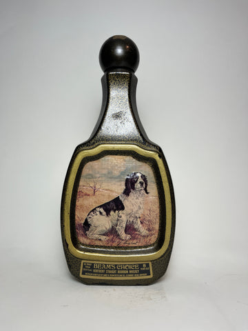 James B. Beam Distilling Co. Beam 8YO Kentucky Straight Bourbon Whiskey in  Glass Decanter Painted with Springer Spaniel after James Lockhart - Distilled 1969 / Bottled 1977 (40%, 75cl)