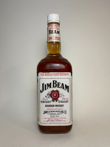 Jim Beam White Label Kentucky Straight Bourbon Whiskey - Bottled 1987 (40%, 100cl)