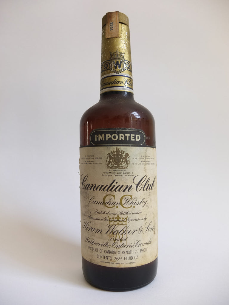 Canadian Club 6YO Blended Canadian Whisky - Distilled 1968, Bottled 1974 (43.4%, 75cl)