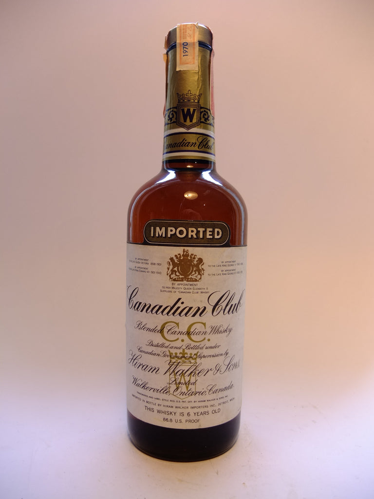 Canadian Club 6YO Blended Canadian Whisky - Distilled 1970, Bottled 1976 (43.4%, 75cl)