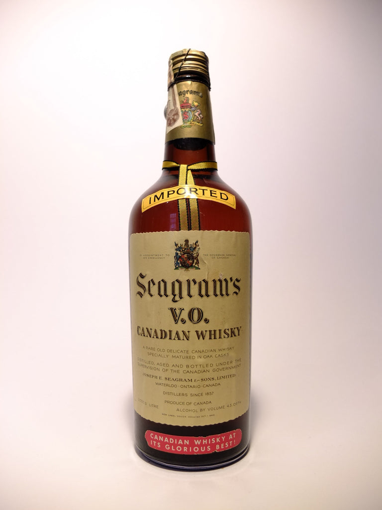 Seagram's V.O. Blended Canadian Whisky - 1947-1949 (43%, 75cl)