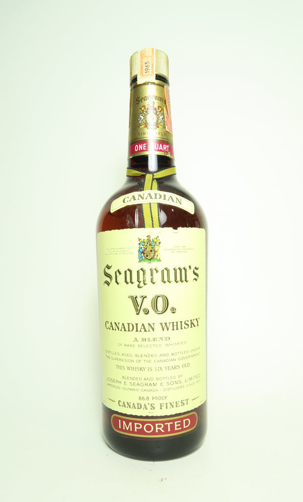 Seagram's V.O. 6YO Blended Canadian Whisky - Distilled 1965 / Bottled 1971 (43.4%, 75.7cl)