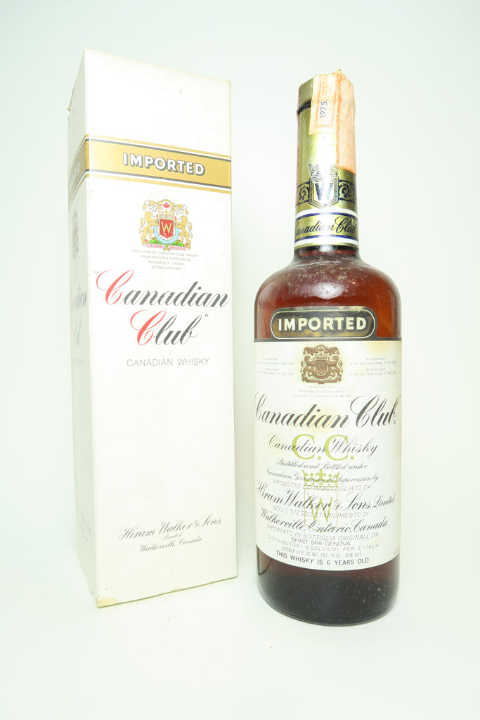 Canadian Club 6YO Blended Canadian Whiskey - Distilled 1975 / Bottled 1981, (40%, 75cl)