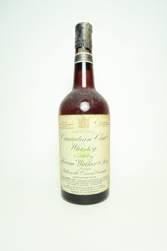 Canadian Club Blended Canadian Whisky - 1936-52 (ABV Not Stated, 75.7cl)