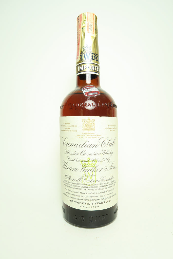 Canadian Club 6YO Blended Canadian Whisky - Distilled 1949 / Bottled 1955, (45.2%, 75.7cl)