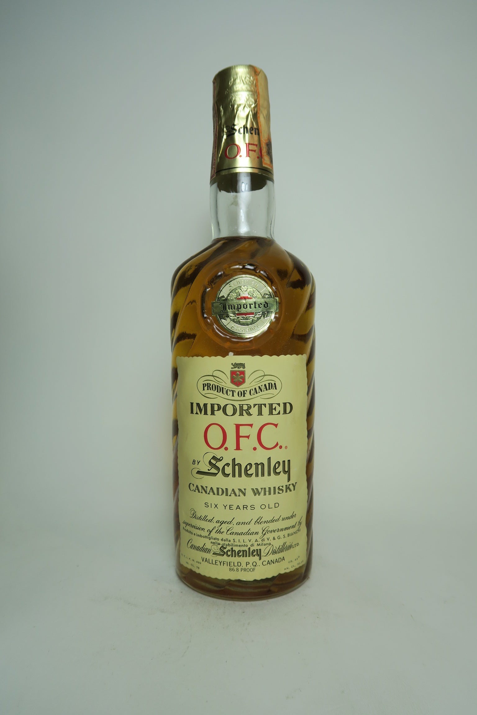 Whisky Canadian Schenley O.F.C 8 Years 1970-1978 75cl 43.4