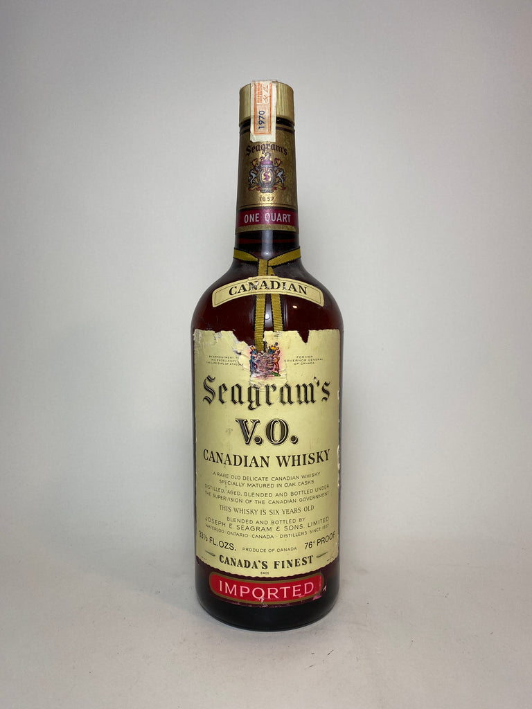 Seagram's V.O. 6YO Blended Canadian Whisky - Distilled 1970 / Bottled 1976 (43.4%, 100cl)
