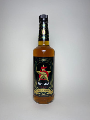 Seagram's Five Star Rye Whisky - 1980s (40%, 75cl)