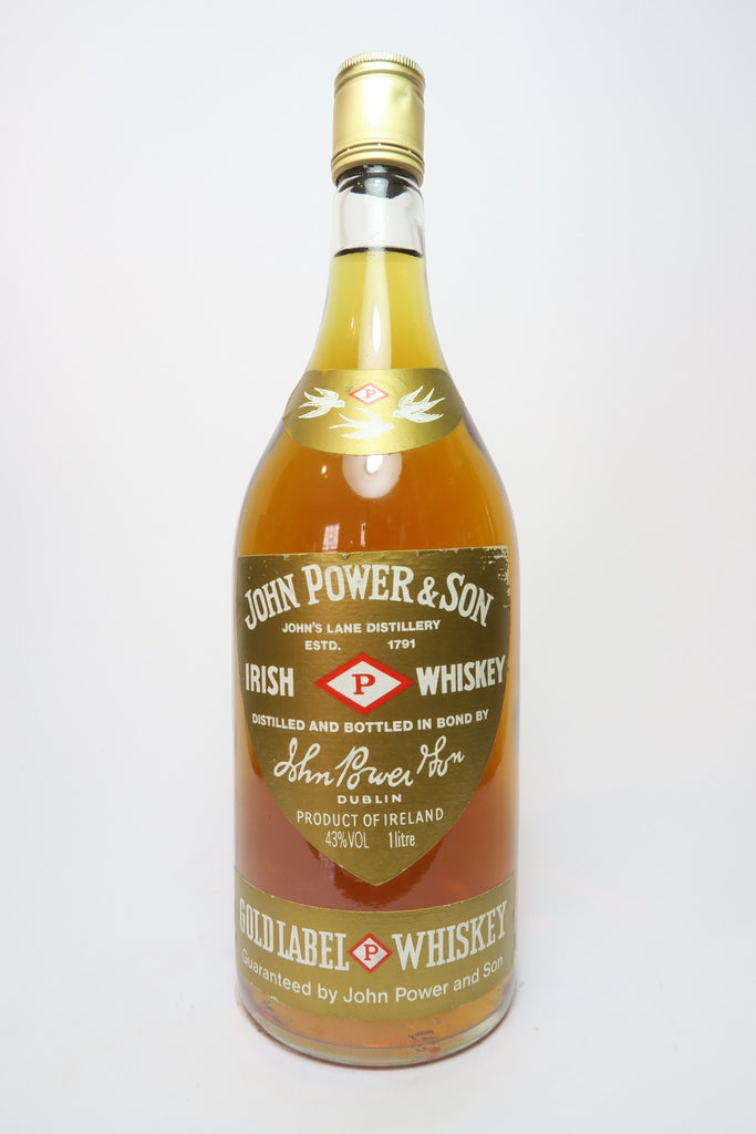 John Power & Son's Gold Label Blended Irish Whiskey - 1980s (43%, 100cl)