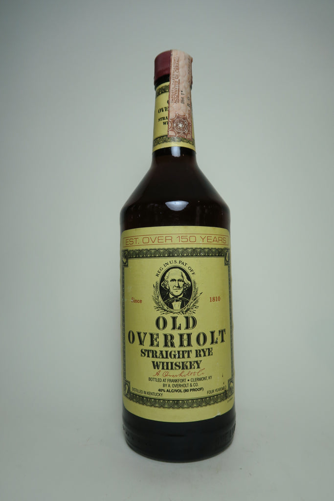 A. Overholt's Old Overholt 4YO Kentucky Straight Rye Whisky - Distilled 1991 / Bottled 1995 (43%, 100cl)