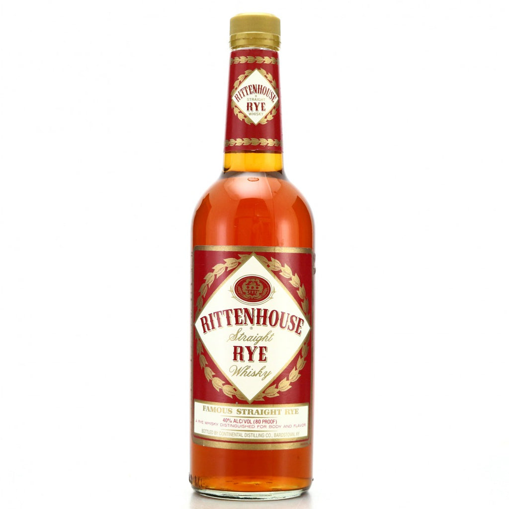 Continental Distilling Rittenhouse Straight Rye Whiskey - 1990s (40%, 75cl)