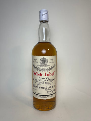 John Dewar's White Label Blended Scotch Whisky  - 1970s (ABV Not Stated, 94.6cl)