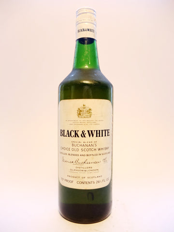 James Buchanan’s Black & White Blended Scotch Whisky - 1970s (40%, 75cl)