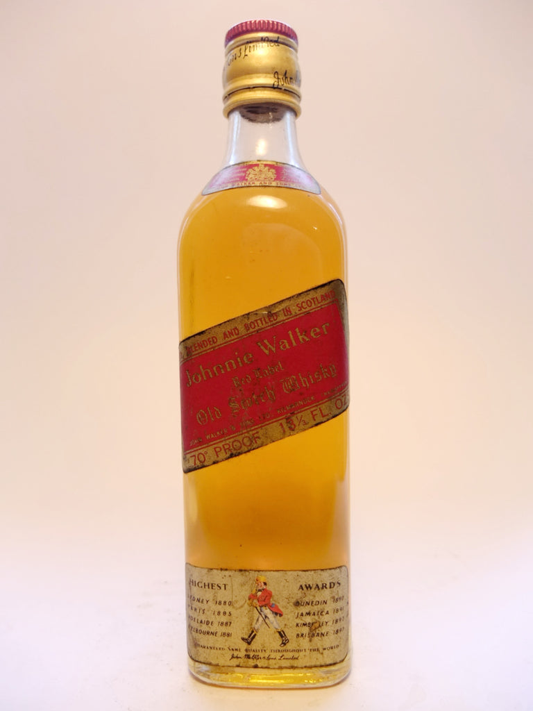Johnnie Walker Red Label Blended Scotch Whisky - 1970s (40%, 37.5cl)
