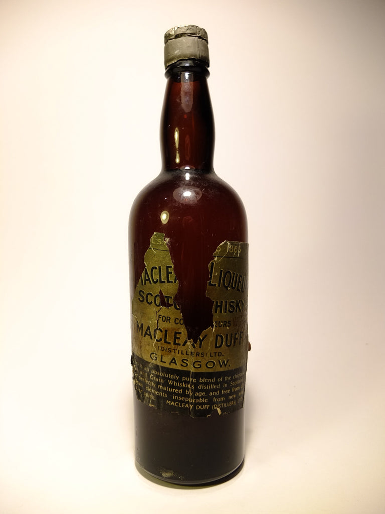 Macleay Duff (Distillers) Ltd. Macleay Liqueur Scotch Whisky - 1940s (ABV Not Stated, 75cl)