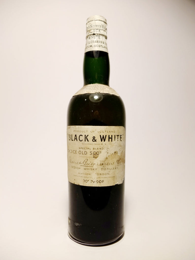 James Buchanan’s Black & White Blended Scotch Whisky - 1950s (40%, 75cl)