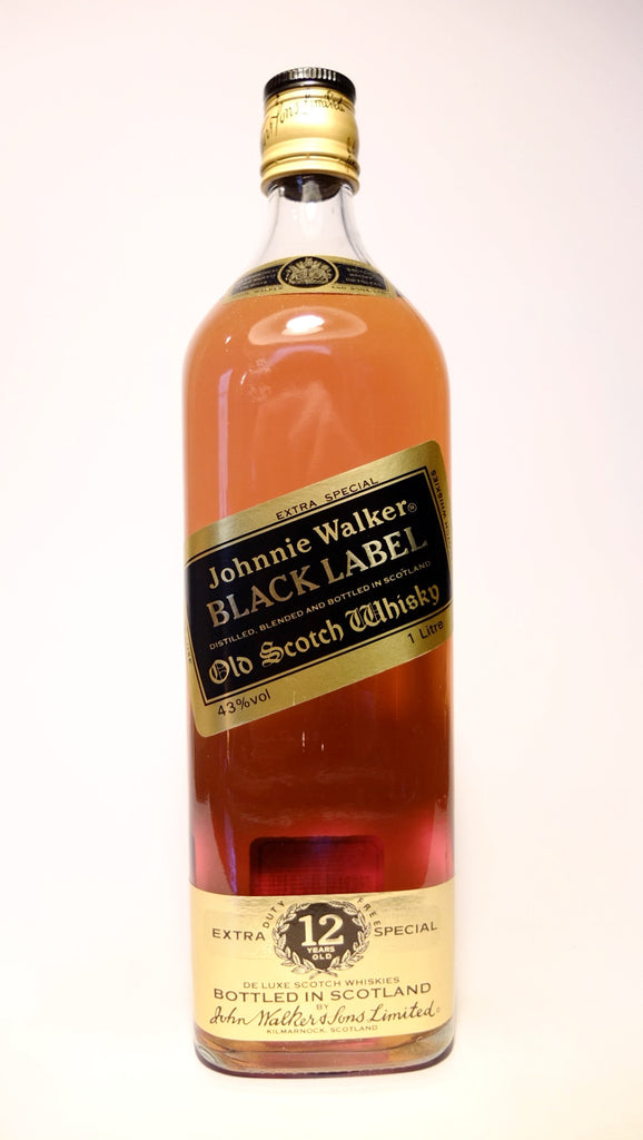 Johnnie Walker Black Label 12YO Extra Special Old Blended Scotch Whisky - 1980s (43%, 100cl)