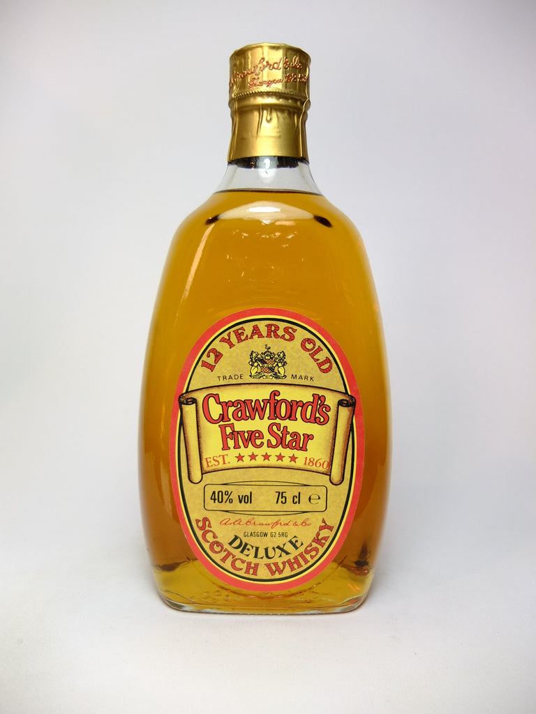 Crawford's 5* 12YO Blended Scotch Whisky - 1980s (40%, 75cl)