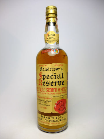 Sanderson's Special Reserve Blended Scotch Whisky - 1935-42 (43%, 75.7cl)