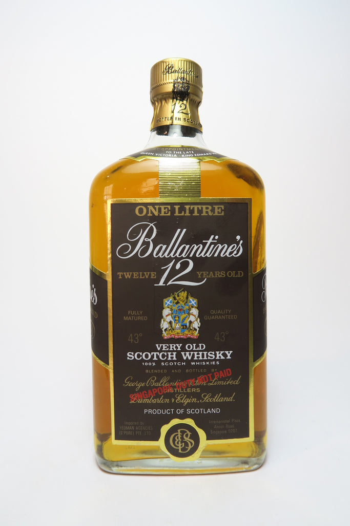 George Ballantine & Son's Ballantine's 12YO Very Old Scotch Whisky - 1970s (43%, 100cl)