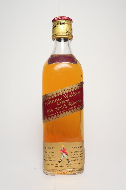 Red Walker Spirits Johnnie Blended 20cl) 1970s - Scotch Whisky Label (40%, Company Old –