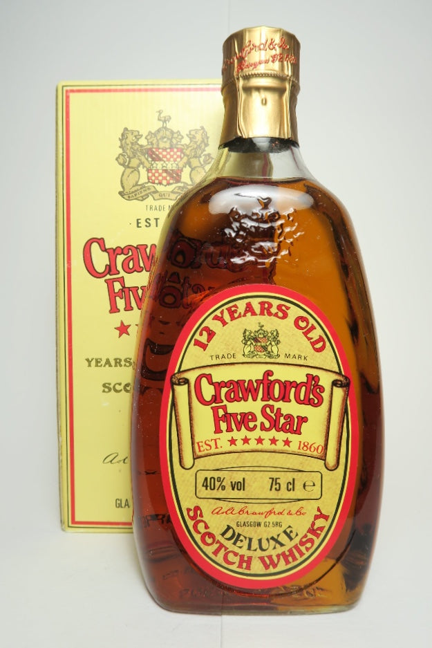 Crawford's 5* 12YO Blended Scotch Whisky - 1980s (40%, 75cl)